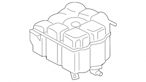 Expansion tank cooling VW Touareg 11-17 3.6