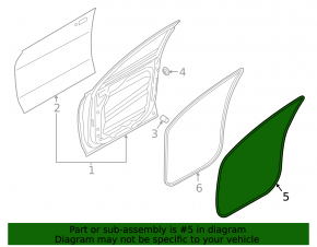 Door seal front left Hyundai Santa FE 19-23 KOR