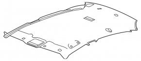 Chevrolet Malibu 16-22 Headliner w/o Sunroof with Noise Reduction, Gray