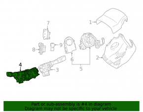 Left steering column switch for Toyota Prius 50 16-22 under fog lights