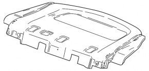 Rear shelf Chevrolet Malibu 16-23 black