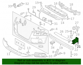 Front bumper reinforcement fang left Audi Q5 8R 09-17
