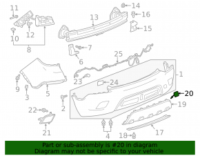 13-16 Buick Encore Rear Bumper Tow Hook Cap