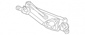 Windscreen wiper trapezoid with motor Kia Forte 4d 14-18