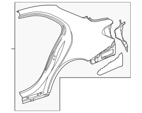 Quarter wing rear right Mercedes C-class W205 15-21