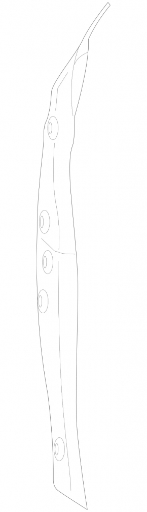 Right door-wing seal for Mercedes C-class W205 15-18