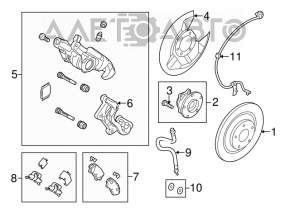 Mazda 3 19-26 265/9mm rear left brake disc, Japan built, rusty