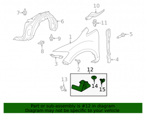 Front left mudguard for Mazda CX-7 06-12