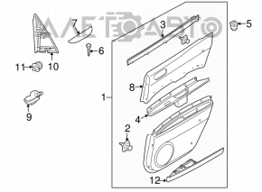 Right rear door panel for Mazda CX-7 06-09, black