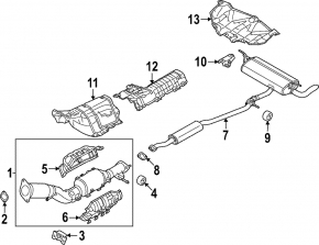 Intake pipe with catalytic converter Nissan Rogue 22-23 1.5T