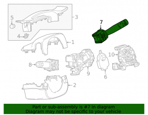 Right steering column switch for Cadillac CTS 14-19