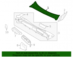 Volvo XC90 16-23 Windscreen Wiper Grille Cover