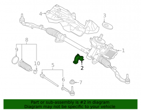 Steering rack mounting bracket BMW X1 F48 16-22 type 2