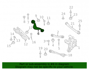 Upper rear left transverse control arm BMW X5 G05 19-25 M