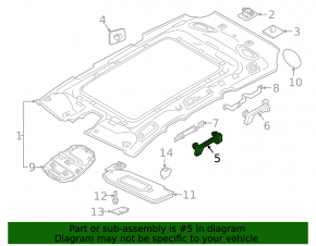 Volvo XC40 19-25 front left ceiling handle, gray