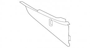 Front left center console trim for Audi A6 C8 19-21 black