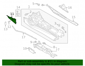 Front left center console trim for Audi A6 C8 19-21 black