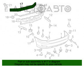 Rear Bumper Reinforcement Lexus RX300 RX330 RX350 RX400h 04-09