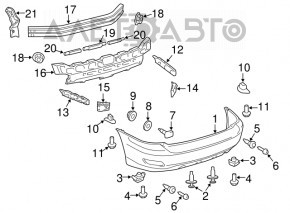 Rear Bumper Reinforcement Lexus RX300 RX330 RX350 RX400h 04-09