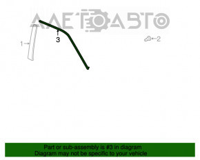 Upper door molding front left Chrysler 300 11-23 chrome
