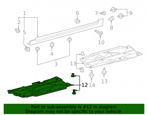 Bottom protection left Toyota Prius 50 16-18