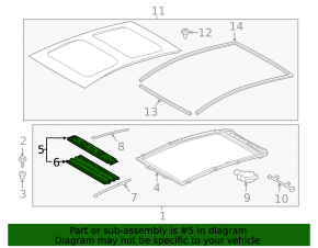 Sunroof curtain Toyota Prius V 12-17