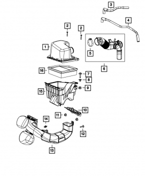 Air Filter Housing Dodge Dart 13-14 2.0 2.4 Upper Part