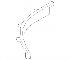 Left front panel molding for Nissan Murano z52 19-24 gray