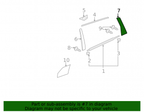 Door trim side rear left rear Acura MDX 07-10