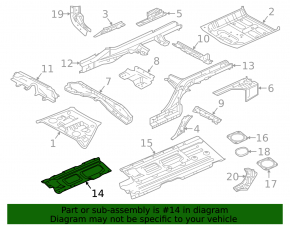 Left underbody protection mount for Infiniti QX50 19-24