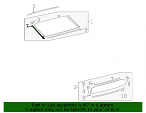 Right rear window molding Toyota Prius 30 10-15