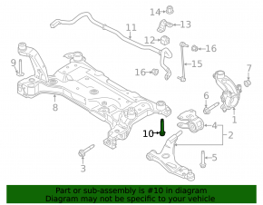 Front subframe mounting bolt 2pcs Ford Escape MK3 13-19 115mm