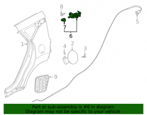 Fuel filler flap release handle Hyundai Tucson 16-21