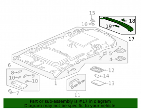 Rear roof lining Honda CRV 17-22 beige