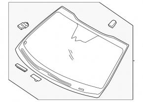 Kia Sportage 23-26 windshield with humidity sensor and camera