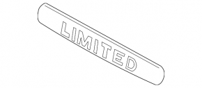 Emblem inscription LIMITED trunk lid Hyundai Sonata 11-14