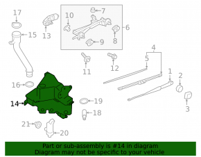 Subaru Impreza 17-23 GK wagon washer reservoir