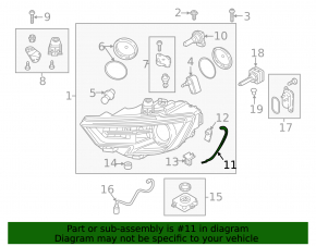 Front right headlight seal for Audi A3 8V 17-20