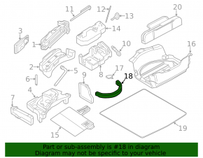 Foam seal for subwoofer Porsche Cayenne 958 11-14