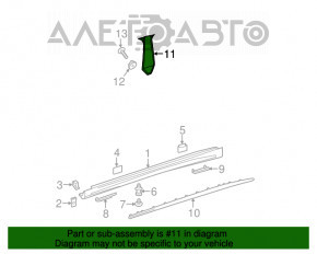 Door trim side front left Mercedes CLA 14-19 central pillar, scratches
