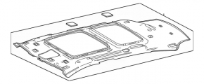 Mercedes GLC 20-22 headliner for panoramic windows, light gray