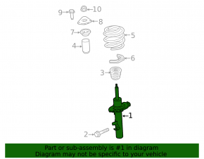 Shock absorber front left Ford Transit Connect MK2 13- long base