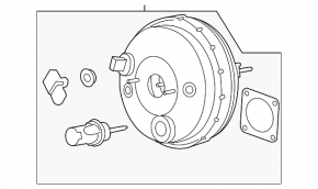 Vacuum Booster Lincoln MKZ 17-20 Hybrid