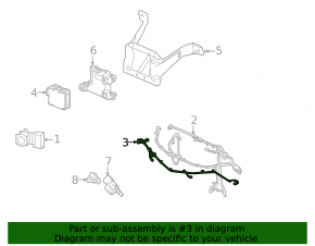 Wiring for the front bumper for parking sensors Acura MDX 22-24
