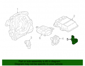 Airbag sensor rear left VW Atlas 18-