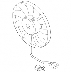 Cooling fan left VW Atlas 18- 2.0T, 3.6