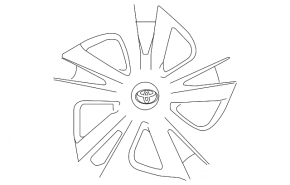 Wheel cap R15 Toyota Prius 50 16-18 type 2