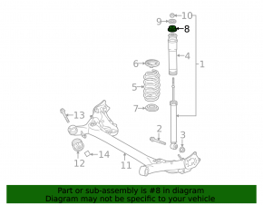 Shock absorber support rear left Lexus CT200h 11-17