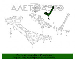 Upper rear right control arm for a 13-16 Dodge Dart