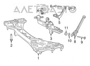 Upper rear right control arm for a 13-16 Dodge Dart